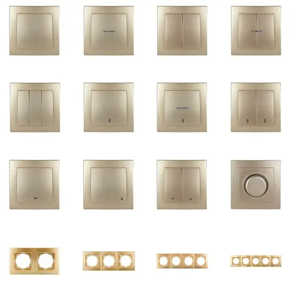 Вимикач Nilson Touran золото 2кл ( 24151003 ) - фото №6