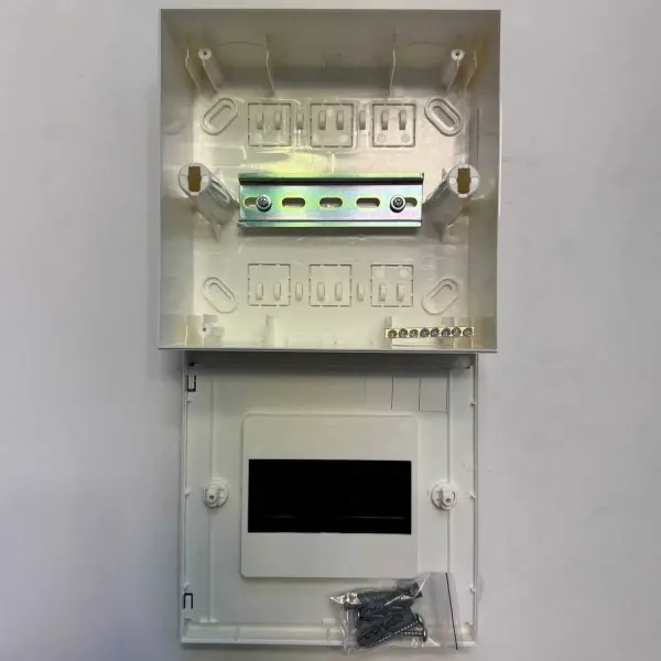 Бокс пластиковый СКИМ 06 модулей накладной IP40 белый прозрачная дверца ( С11902009 ) - фото №2