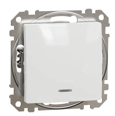 Переключатель Schneider Electric Sedna Design & Elements с подсветкой белый SDD111106L