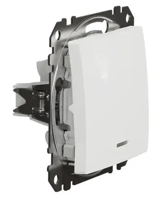 Переключатель Schneider Electric Sedna Design & Elements с подсветкой белый SDD111106L - фото №1