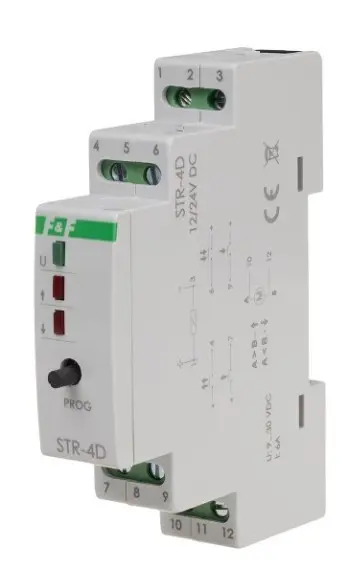 Бездротове реле керування F&F STR-4D 10-27В DC 6А/24В - фото №2