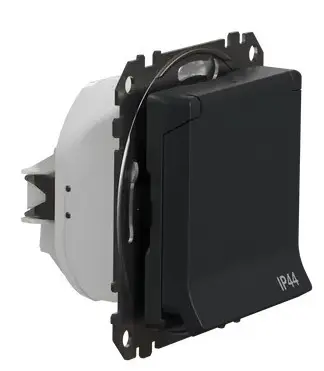 Розетка Schneider Electric Sedna Design & Elements с заземлением шторками и крышкой IP44 черная SDD214024 - фото №1 Розетка Schneider Electric Sedna Design & Elements с заземлением шторками и крышкой IP44 черная SDD214024 - фото №1