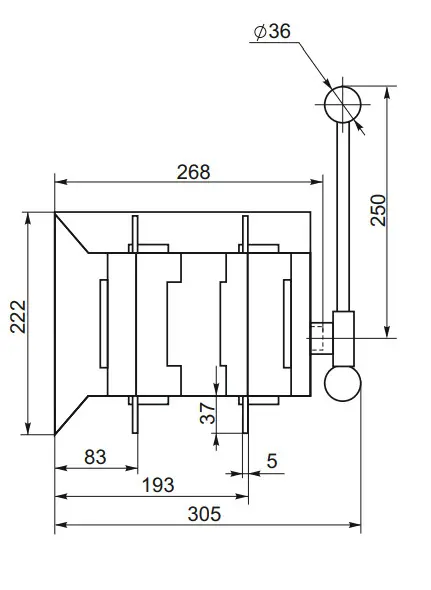Устройство автоматического ввода резерва CNC YCS1-400А 3Р 415В (Б00042806) - фото №3