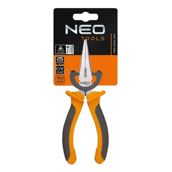 Прямые удлиненные плоскогубцы Neo Tools 01-013 160мм - фото №1