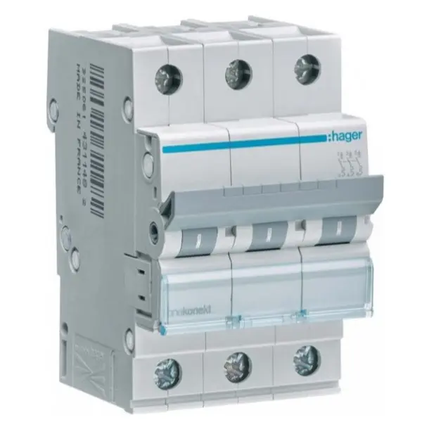 Автоматический выключатель Hager MCN304 6кА C 4A 3P
