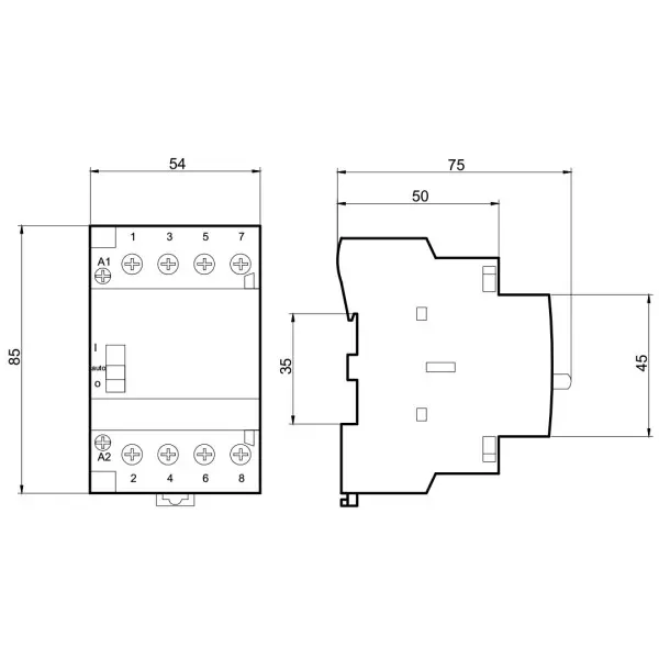Магнитный пускатель Promfactor MCF3i 63A 3NO 1NC 230В (MCF3i6331230) - фото №1