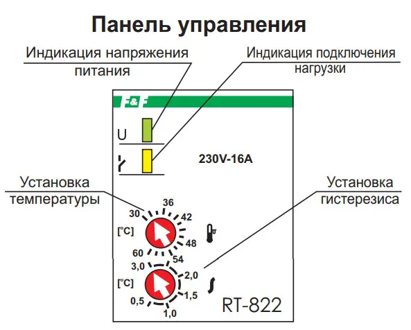 Термореле F&F РТ-822 (RT-822) - фото №6 Термореле F&F РТ-822 (RT-822) - фото №6
