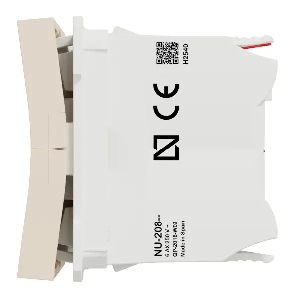 Вимикач для жалюзі Schneider Electric Unica New NU320844 2-х клавішний 6А 2м бежева - фото №2