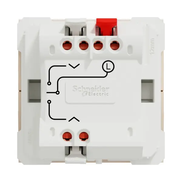 Вимикач для жалюзі Schneider Electric Unica New NU320844 2-х клавішний 6А 2м бежева - фото №3