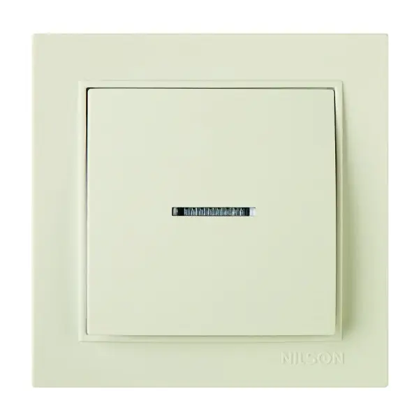 Выключатель Nilson Thor кремовый 1кл с подсветкой ( 27121002 )