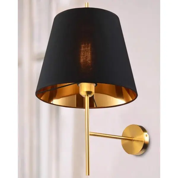 Бра, настінний світильник Goldlux 325839 Elena E27 1x20W IP20 чорний - фото №1