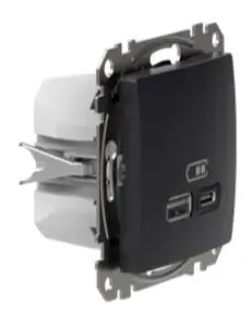 Розетка USB Schneider Electric Sedna Design & Elements A+C 3A 45Вт черная SDD114404 - фото №1 Розетка USB Schneider Electric Sedna Design & Elements A+C 3A 45Вт черная SDD114404 - фото №1