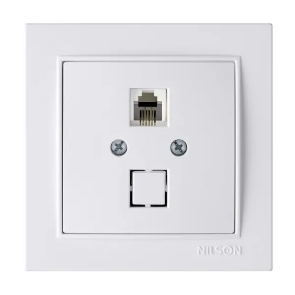Розетка Nilson Thor белая телефонная ( 27111040 )