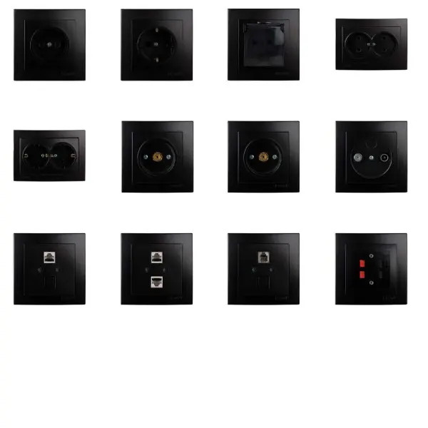 Розетка Nilson Touran черная компьютерная без модуля ( 24221042 ) - фото №1