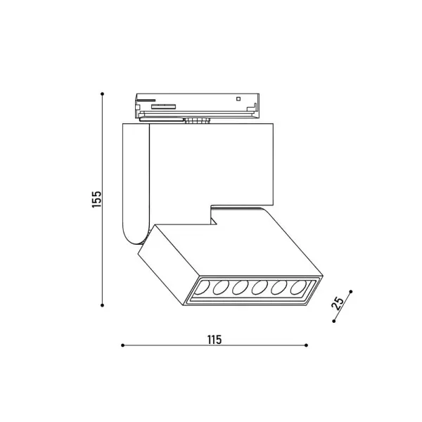 Трековый светильник Kloodi KD-STL0612 3K BK LED 1x12W 900Lm IP20 черный - фото №3