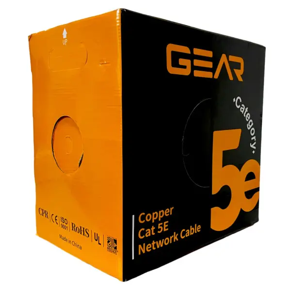 Сетевой кабель витая пара GEAR CAT.5E UTP-COPPER-4Px2x0.51 REELEX (305 м.) - фото №1 Сетевой кабель витая пара GEAR CAT.5E UTP-COPPER-4Px2x0.51 REELEX (305 м.) - фото №1