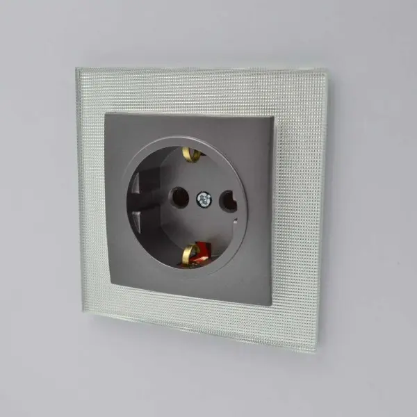 Розетка Nilson Touran антрацит 1-на з заземленням ( 24161017 ) - фото №7