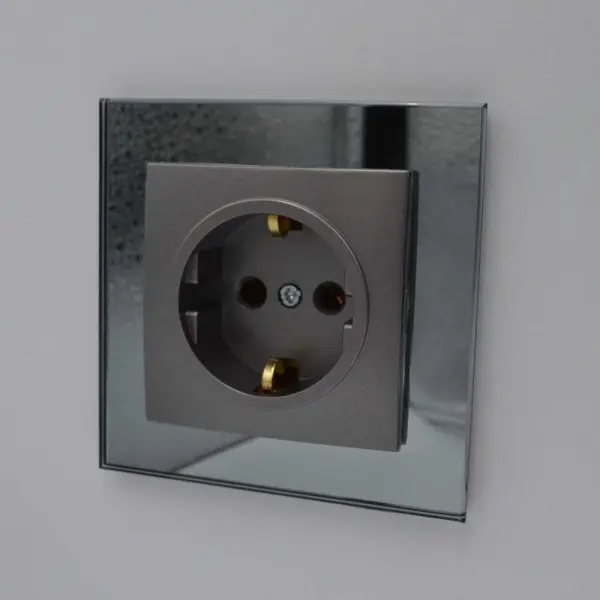 Розетка Nilson Touran антрацит 1-на з заземленням ( 24161017 ) - фото №8