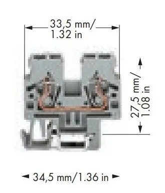 Проходная компакт-клемма Wago 870-911 DIN 15 (серая) - фото №6 Проходная компакт-клемма Wago 870-911 DIN 15 (серая) - фото №6