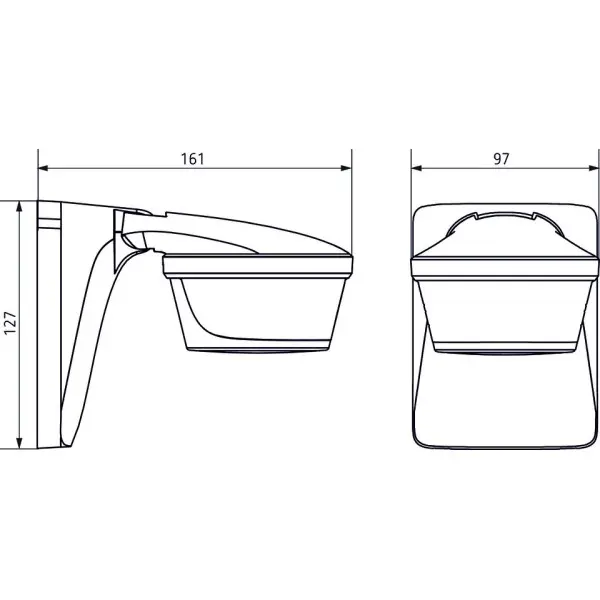 Датчик руху Theben Luxa P300 KNX BK 1с-60хв 300° IP55 (чорний) - фото №3