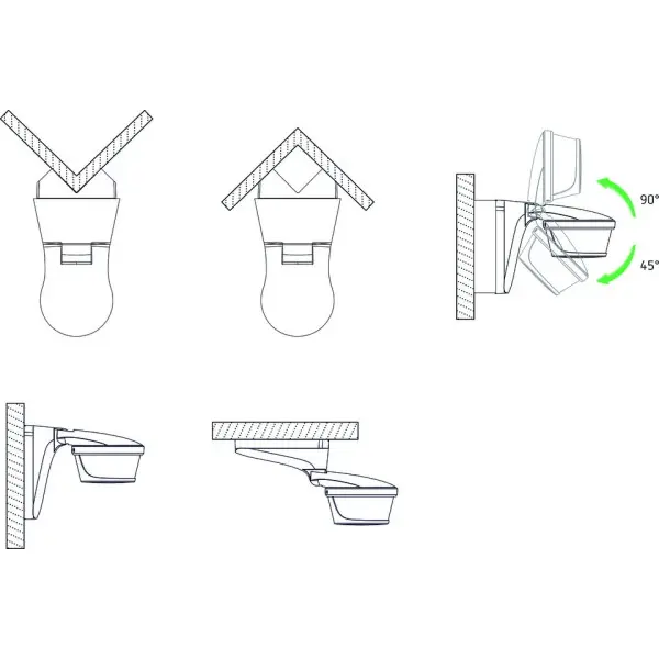 Датчик руху Theben Luxa P300 KNX BK 1с-60хв 300° IP55 (чорний) - фото №4