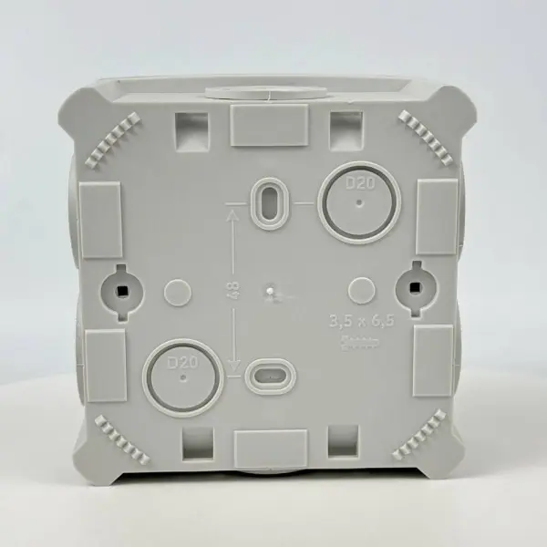 Коробка распределительная СКИМ K115-1 114х114х54+лапки серая IP65 ( B1102009 ) - фото №5