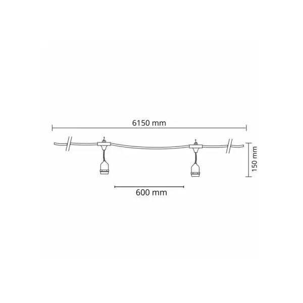 Основа для гирлянды из коллекции Party Goldlux 308788 E27 10x0.5W IP44 черная - фото №2 Основа для гирлянды из коллекции Party Goldlux 308788 E27 10x0.5W IP44 черная - фото №2