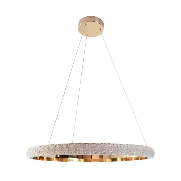 Подвесной светильник, люстра Goldlux 338358 Celestia LED 1x48W 4000K 5600Lm IP20 золотой