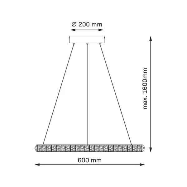 Подвесной светильник, люстра Goldlux 338358 Celestia LED 1x48W 4000K 5600Lm IP20 золотой - фото №2