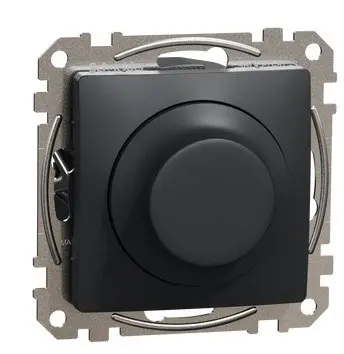 Поворотний світлорегулятор Schneider Electric Sedna Design & Elements RC 3-370 Вт чорний SDD114501