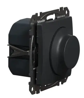 Поворотний світлорегулятор Schneider Electric Sedna Design & Elements RC 3-370 Вт чорний SDD114501 - фото №1