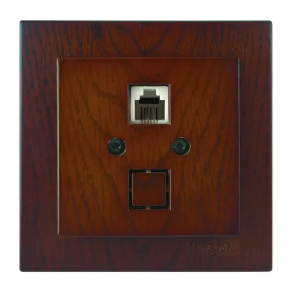 Розетка Nilson Touran орех телефонная ( 24271040 )