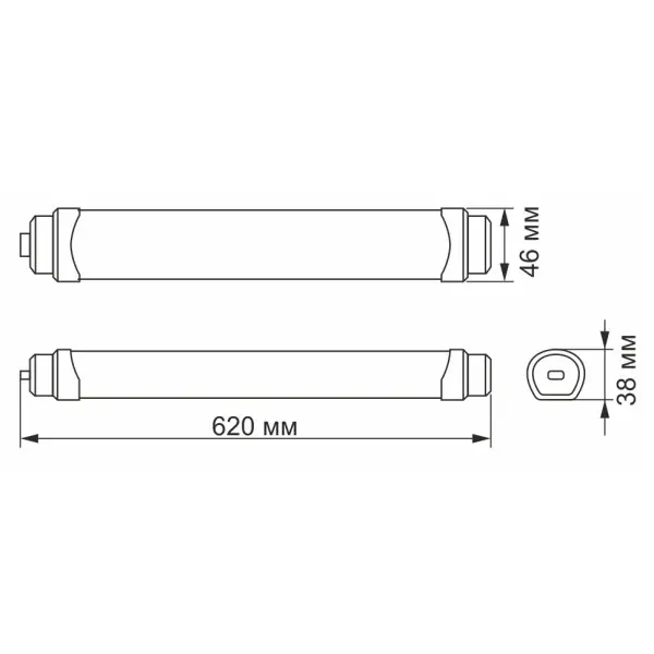 Магистральный производственный светильник Videx 18Вт 5000K 0,6м IP65 (VL-BNWL-18065) - фото №2