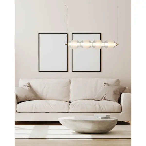Подвесной светильник, люстра Italux PND-45372-4-WH-CL Rinot LED 4x29W 3000K 1600Lm IP20 бронзовый - фото №1