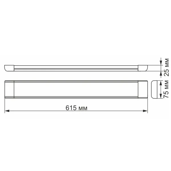 Линейный светодиодный светильник Videx 27Вт 5000K 0,6м (VL-BN-27065) - фото №2