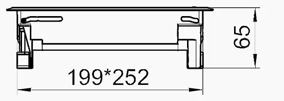 Розетковий люк OBO Bettermann (7405321) GES6 на 9 постів 45x45 199х252мм з блокуванням кришки (додатково 3х UT3) - фото №1