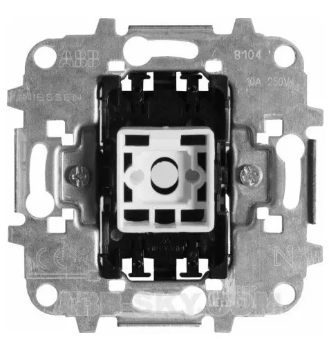 Одноклавишный механизм переключателя ABB Sky 8102 Одноклавишный механизм переключателя ABB Sky 8102