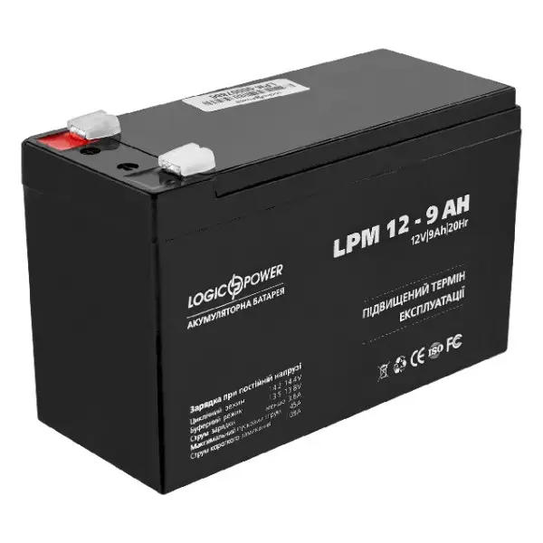 Аккумулятор LogicPower AGM LPM 12-9.0 AH 12В - фото №1 Аккумулятор LogicPower AGM LPM 12-9.0 AH 12В - фото №1
