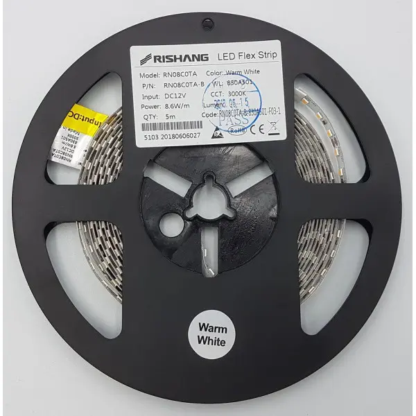LED лента RISHANG 120-2835-12V-IP20 8,6W 122Lm Blue 5м (RN08C0TA-B-B) - фото №4 LED лента RISHANG 120-2835-12V-IP20 8,6W 122Lm Blue 5м (RN08C0TA-B-B) - фото №4