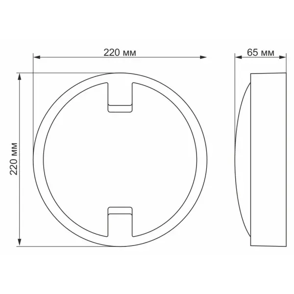 Сенсорный круглый LED светильник Videx 18Вт 5000K IP65 (VL-BH12R-185-S) - фото №3
