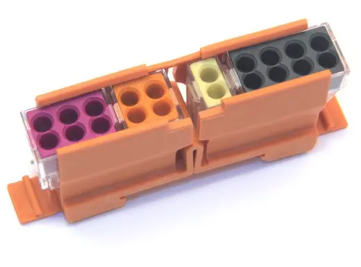 Шестипроводной клеммный соединитель Wago 773-116 Push Wire® в прозрачном корпусе с зеленой крышкой - фото №2