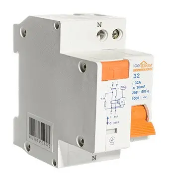 Выключатель дифференциального тока ECOHOME ДВ 1Р+N 32A 30мА (ECO030010004) - фото №3
