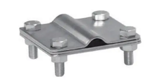 З'єднувач DKC NG3116NI для стрижня Ø16-20мм та струмопровідної стрічки до 40мм з нержавіючої сталі