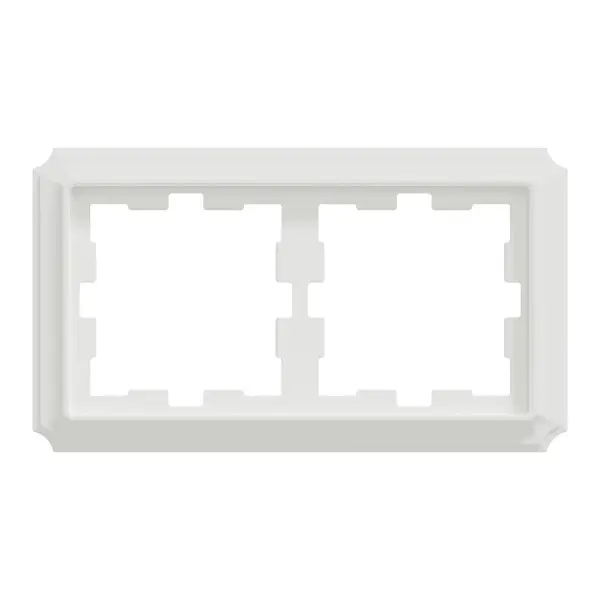 Двухместная рамка Schneider Electric Merten D-Atique MTN4020-4735 белый лотус