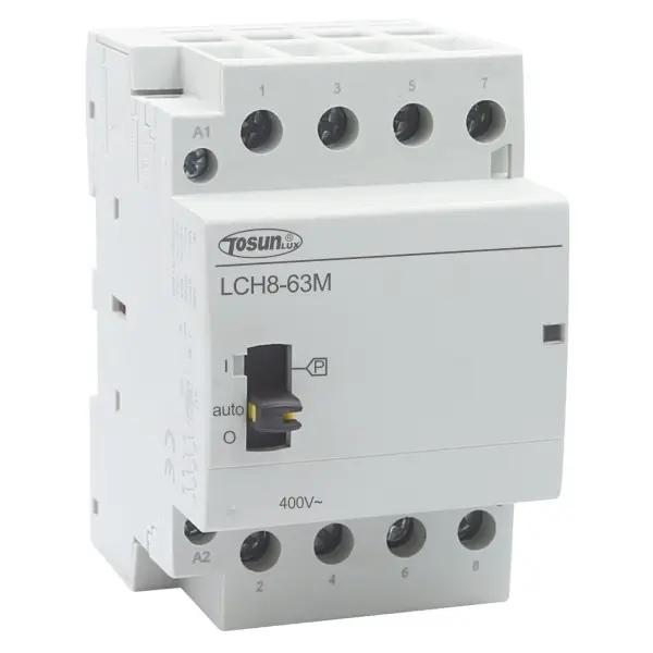 Модульний контактор з ручним управлінням TOSUNlux LCH8-63M 4NO 4P 63A (6931934210965) Модульний контактор з ручним управлінням TOSUNlux LCH8-63M 4NO 4P 63A (6931934210965)
