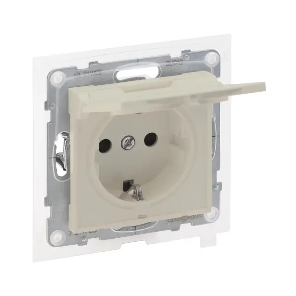 Розетка IP44 2К+З 16А/250В з кришкою Legrand SUNO (слонова кістка) 721223 Розетка IP44 2К+З 16А/250В з кришкою Legrand SUNO (слонова кістка) 721223
