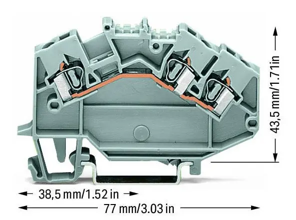 Клема Wago 780-631 2,5 мм (сіра) - фото №6 Клема Wago 780-631 2,5 мм (сіра) - фото №6