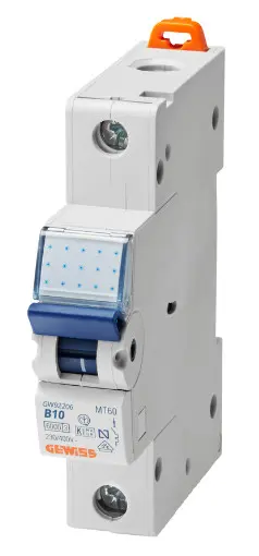 Автоматический выключатель GEWISS 1P B 10А 6кА (GW92206)