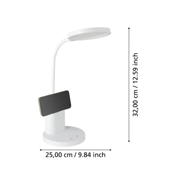 Настільна лампа Eglo 900529 Brolini LED 1x2W 2700K-6500K 300Lm IP20 біла - фото №4