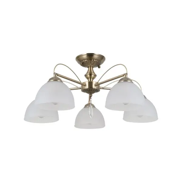 Люстра Italux PND-40623-5-AB Moreti E27 5x40W IP20 латунна